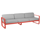 Fermob- Bellevie 3 Seater Sofa - Flannel Grey Cushions
