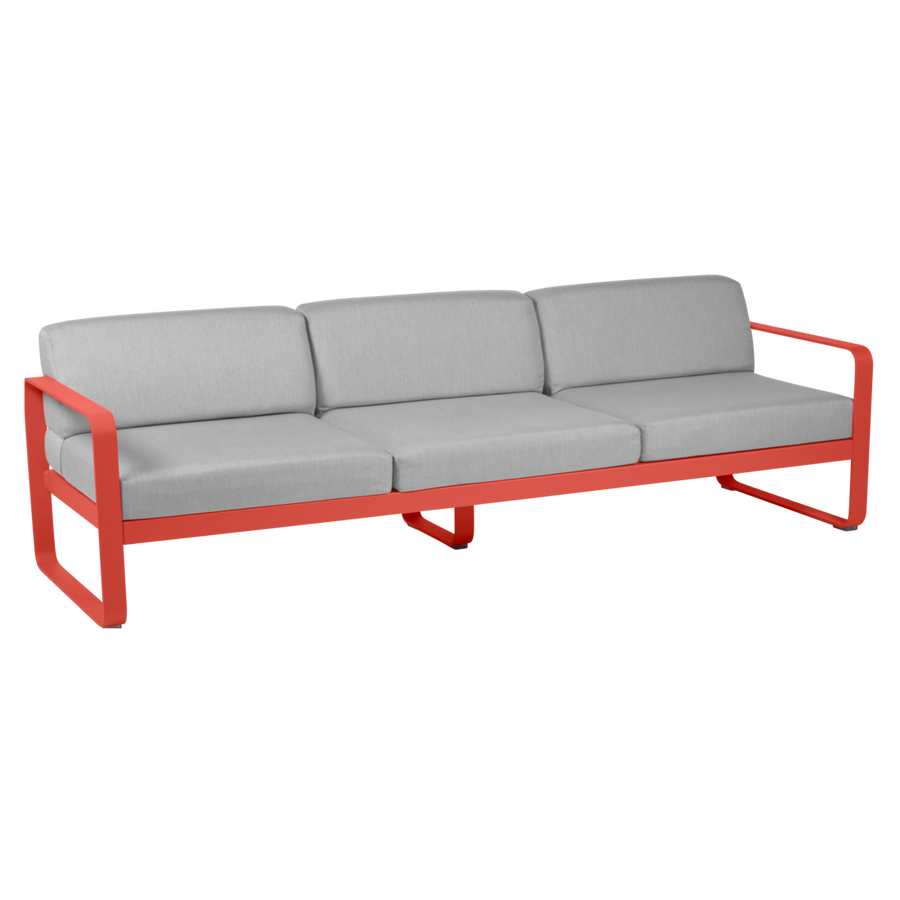 Fermob- Bellevie 3 Seater Sofa - Flannel Grey Cushions