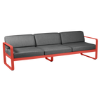 Fermob- Bellevie 3 Seater Sofa - Graphite Grey Cushions