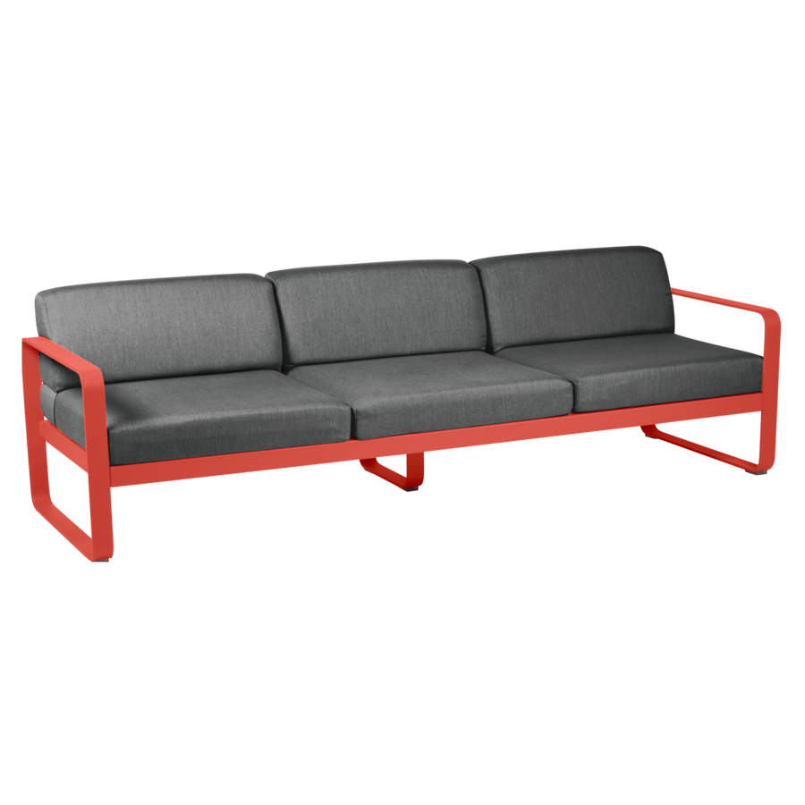 Fermob- Bellevie 3 Seater Sofa - Graphite Grey Cushions