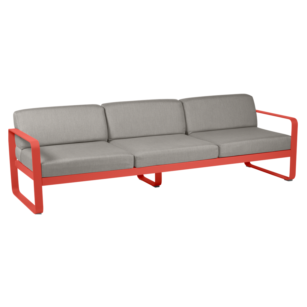 Fermob- Bellevie 3 Seater Sofa - Grey Taupe Cushions