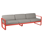 Fermob- Bellevie 3 Seater Sofa - Grey Taupe Cushions