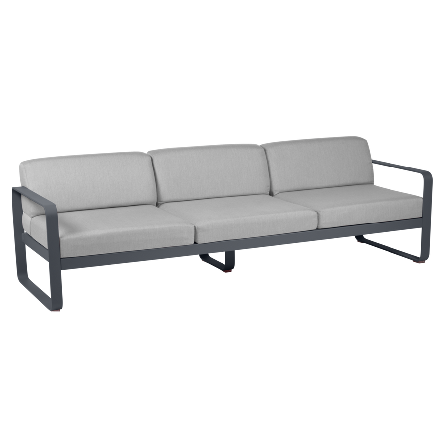 Fermob- Bellevie 3 Seater Sofa - Flannel Grey Cushions