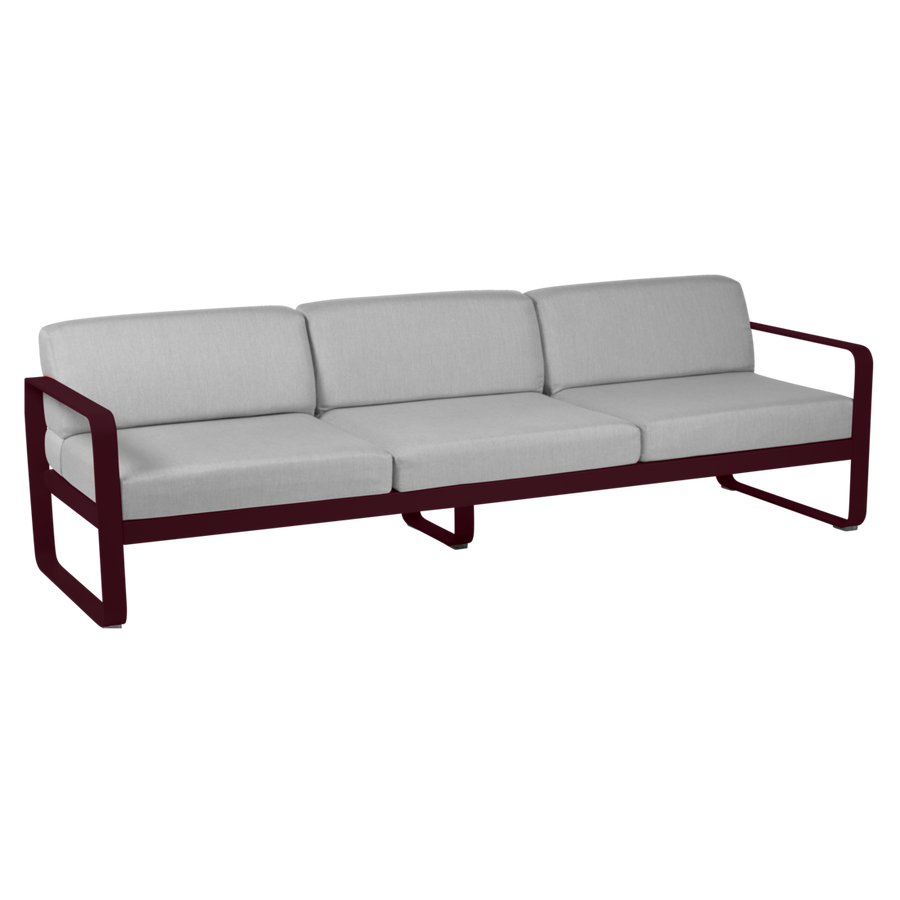 Fermob- Bellevie 3 Seater Sofa - Flannel Grey Cushions