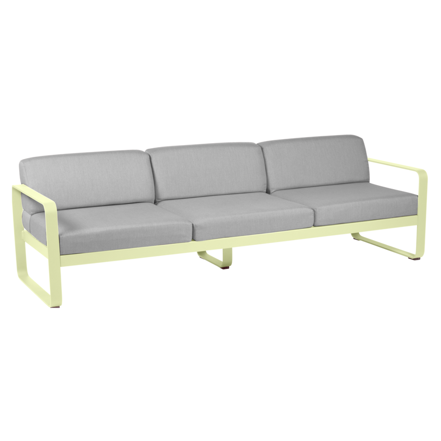 Fermob- Bellevie 3 Seater Sofa - Flannel Grey Cushions