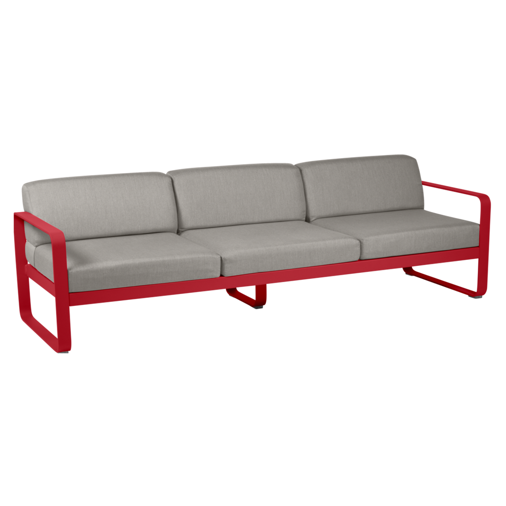 Fermob- Bellevie 3 Seater Sofa - Grey Taupe Cushions