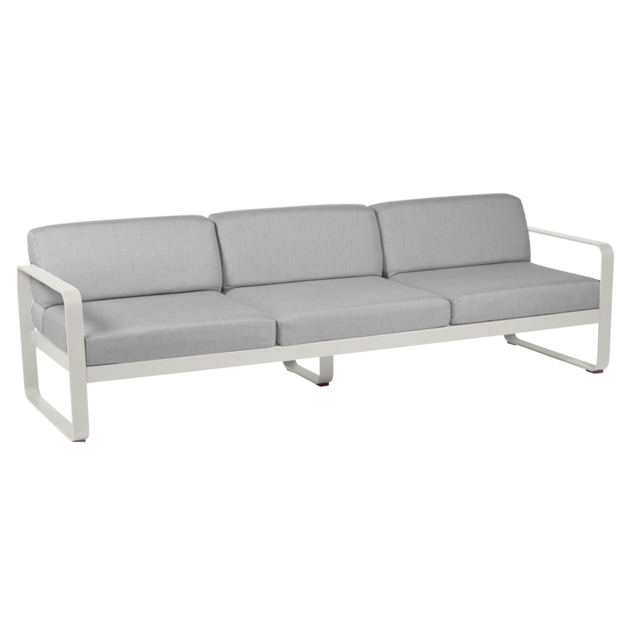 Fermob- Bellevie 3 Seater Sofa - Flannel Grey Cushions