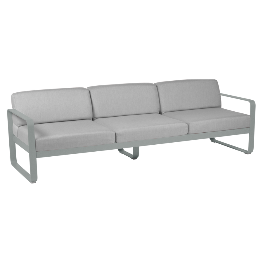 Fermob- Bellevie 3 Seater Sofa - Flannel Grey Cushions