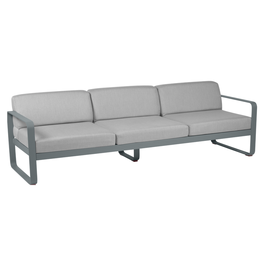 Fermob- Bellevie 3 Seater Sofa - Flannel Grey Cushions