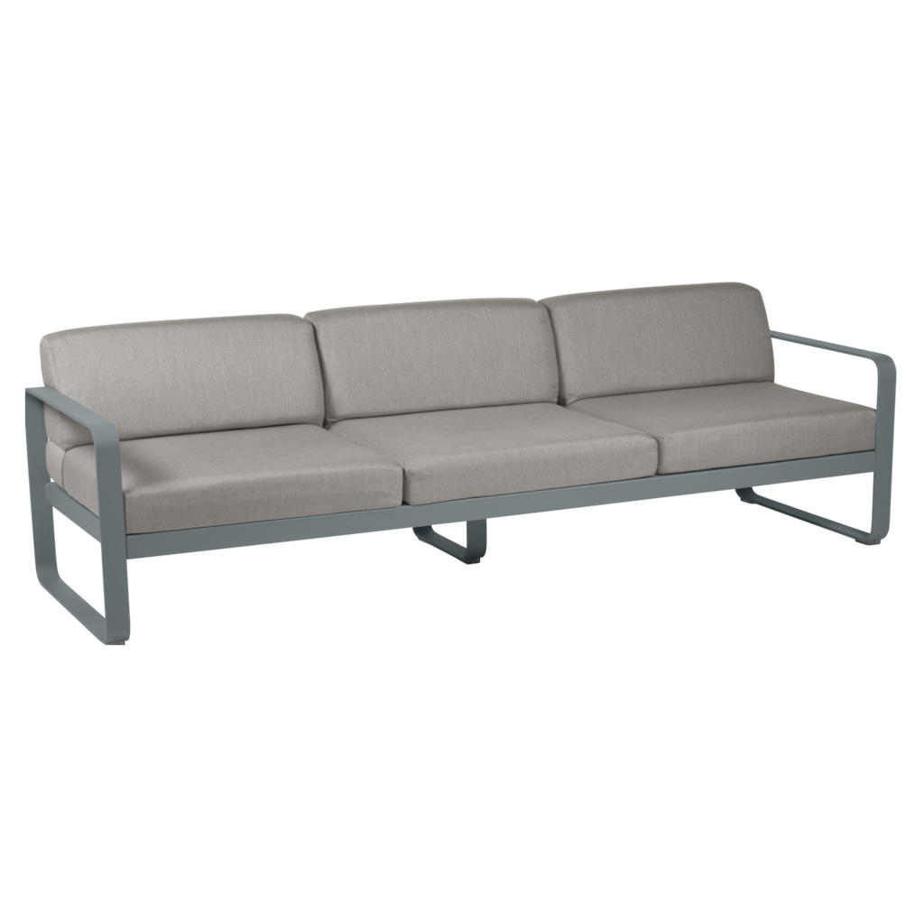 Fermob- Bellevie 3 Seater Sofa - Grey Taupe Cushions