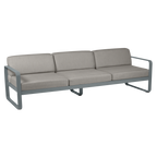 Fermob- Bellevie 3 Seater Sofa - Grey Taupe Cushions