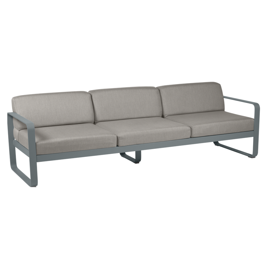 Fermob- Bellevie 3 Seater Sofa - Grey Taupe Cushions
