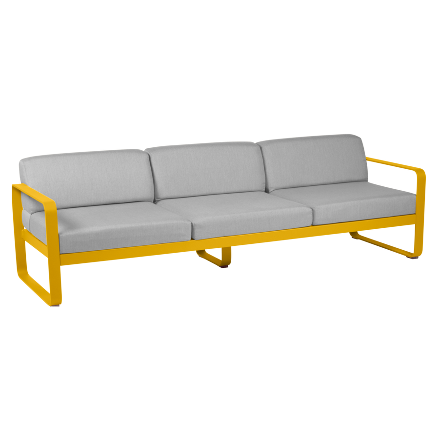 Fermob- Bellevie 3 Seater Sofa - Flannel Grey Cushions