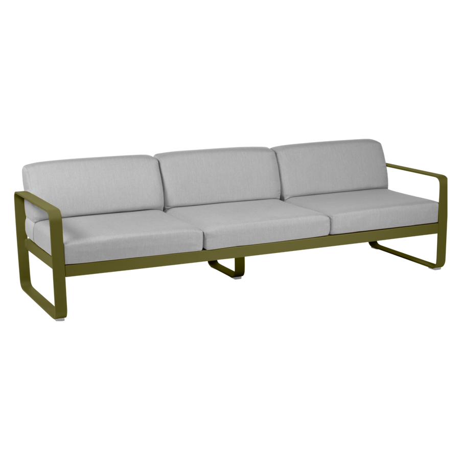 Fermob- Bellevie 3 Seater Sofa - Flannel Grey Cushions
