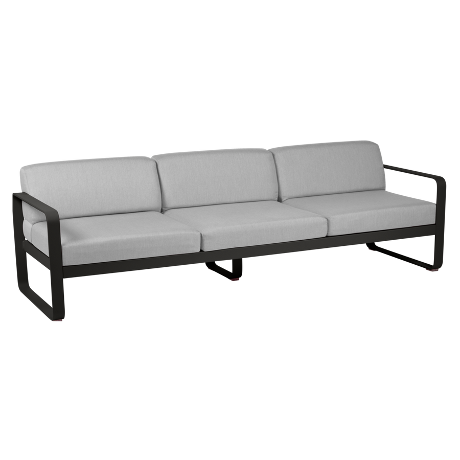 Fermob- Bellevie 3 Seater Sofa - Flannel Grey Cushions