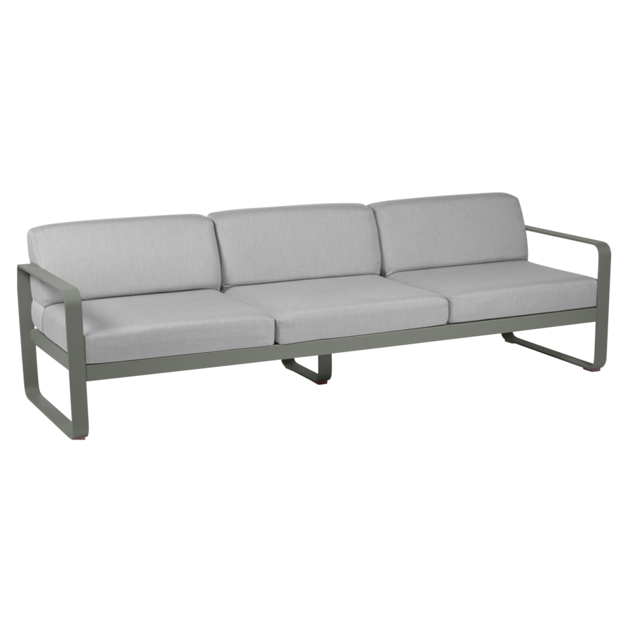 Fermob- Bellevie 3 Seater Sofa - Flannel Grey Cushions