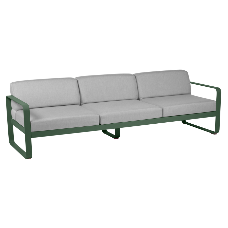 Fermob- Bellevie 3 Seater Sofa - Flannel Grey Cushions
