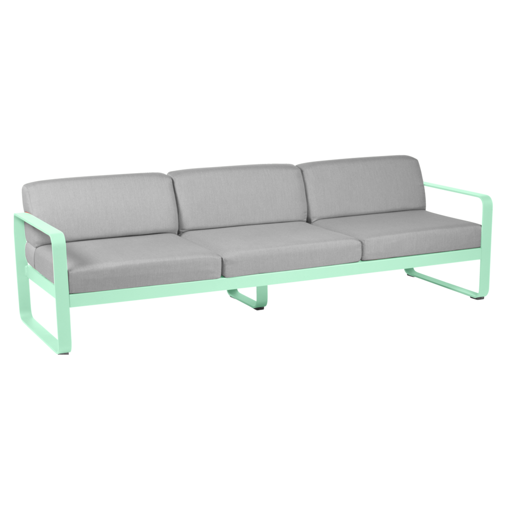 Fermob- Bellevie 3 Seater Sofa - Flannel Grey Cushions