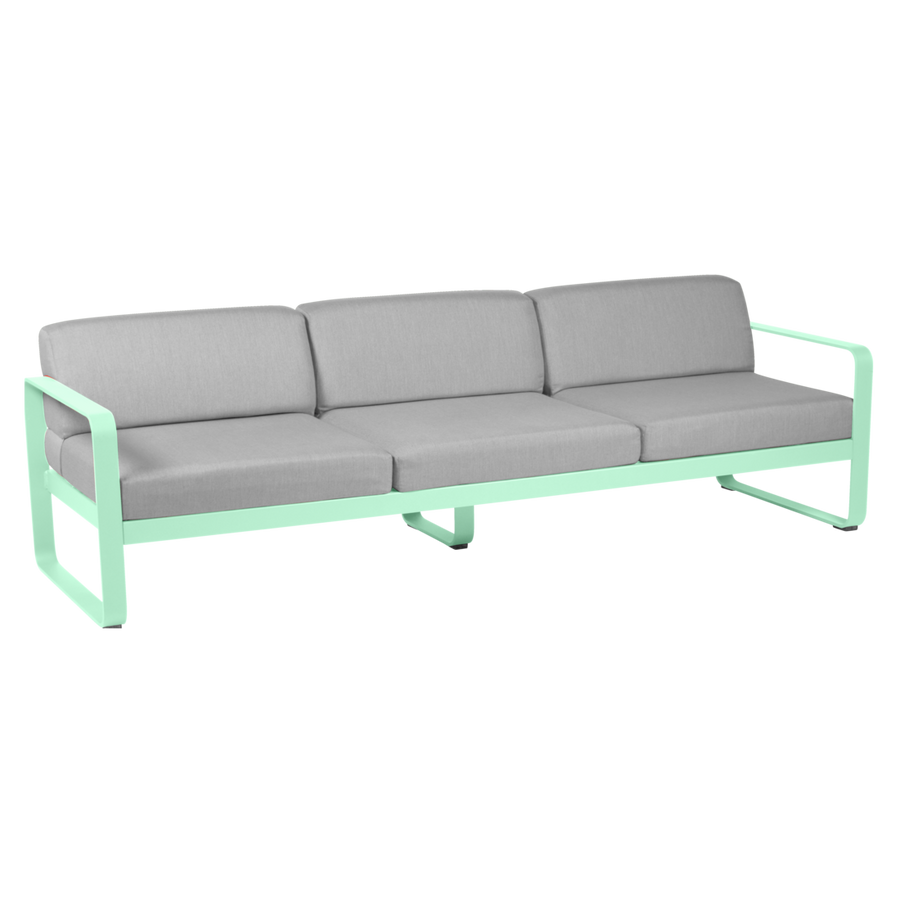 Fermob- Bellevie 3 Seater Sofa - Flannel Grey Cushions
