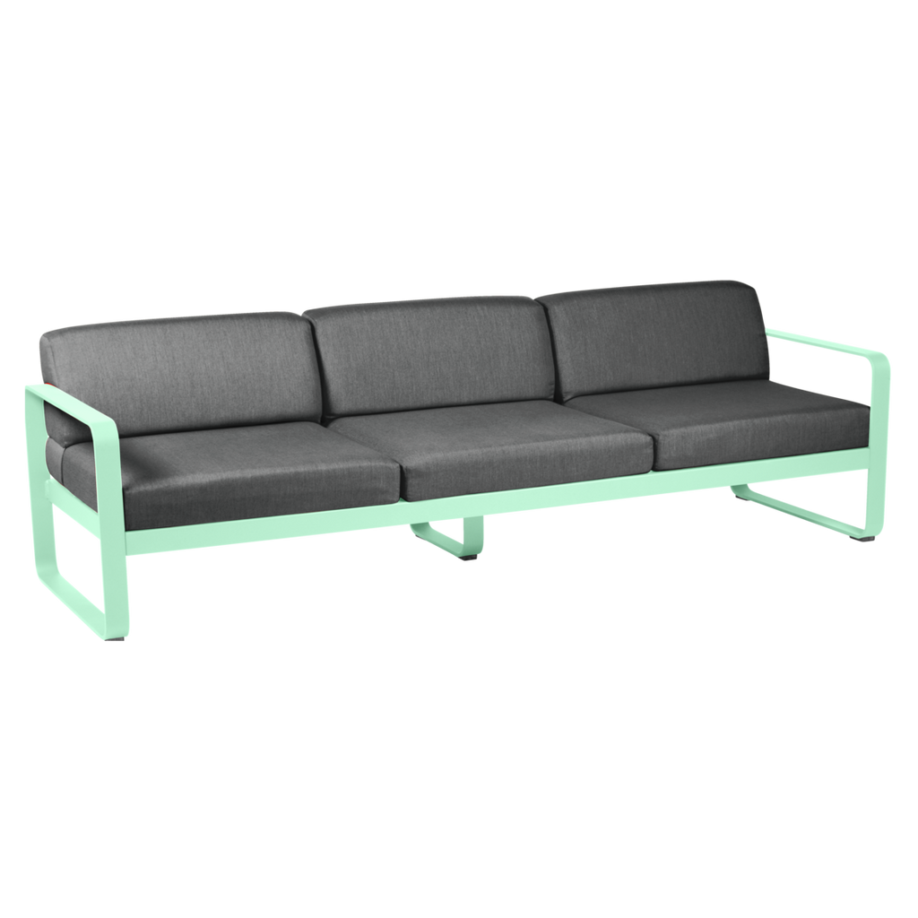 Fermob- Bellevie 3 Seater Sofa - Graphite Grey Cushions