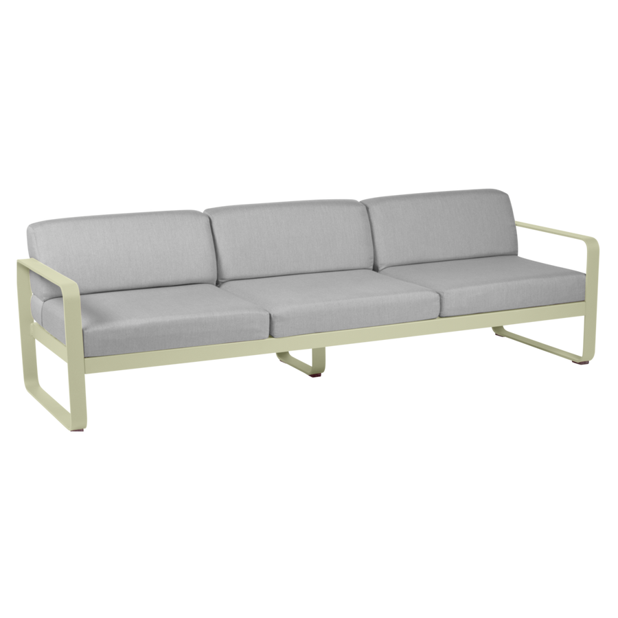 Fermob- Bellevie 3 Seater Sofa - Flannel Grey Cushions