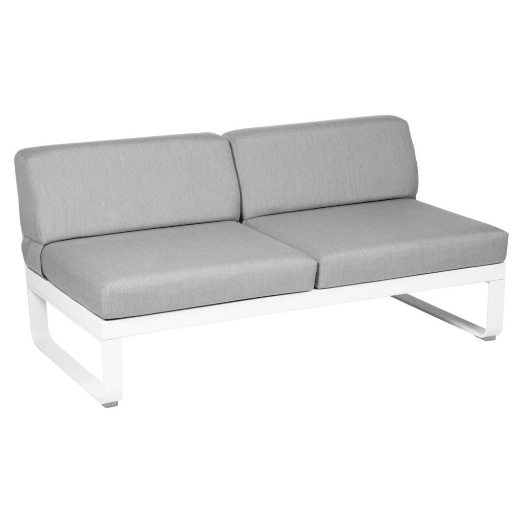 Fermob- Bellevie 2 Seater Central Module - Flannel Grey Cushions