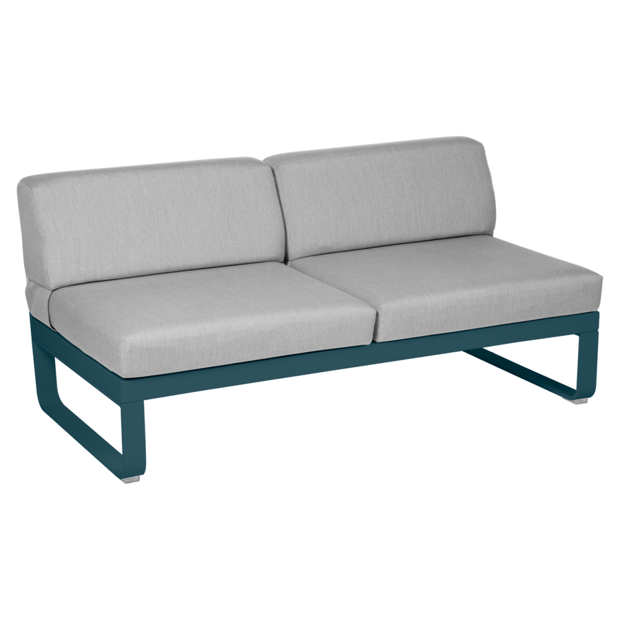 Fermob- Bellevie 2 Seater Central Module - Flannel Grey Cushions