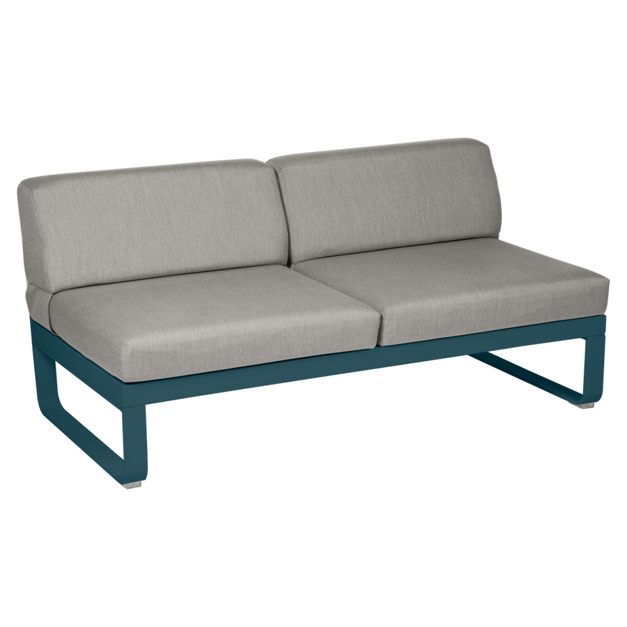 Fermob- Bellevie 2 Seater Central Module - Grey Taupe Cushions