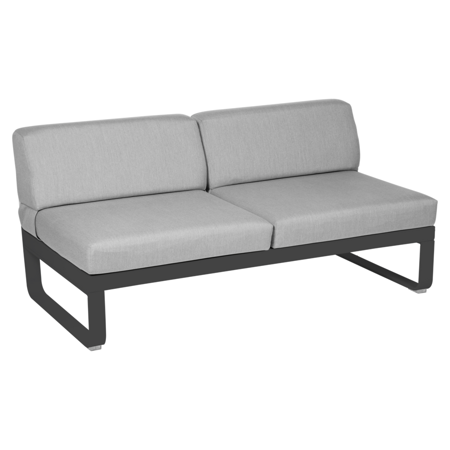 Fermob- Bellevie 2 Seater Central Module - Flannel Grey Cushions