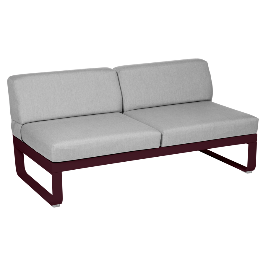 Fermob- Bellevie 2 Seater Central Module - Flannel Grey Cushions