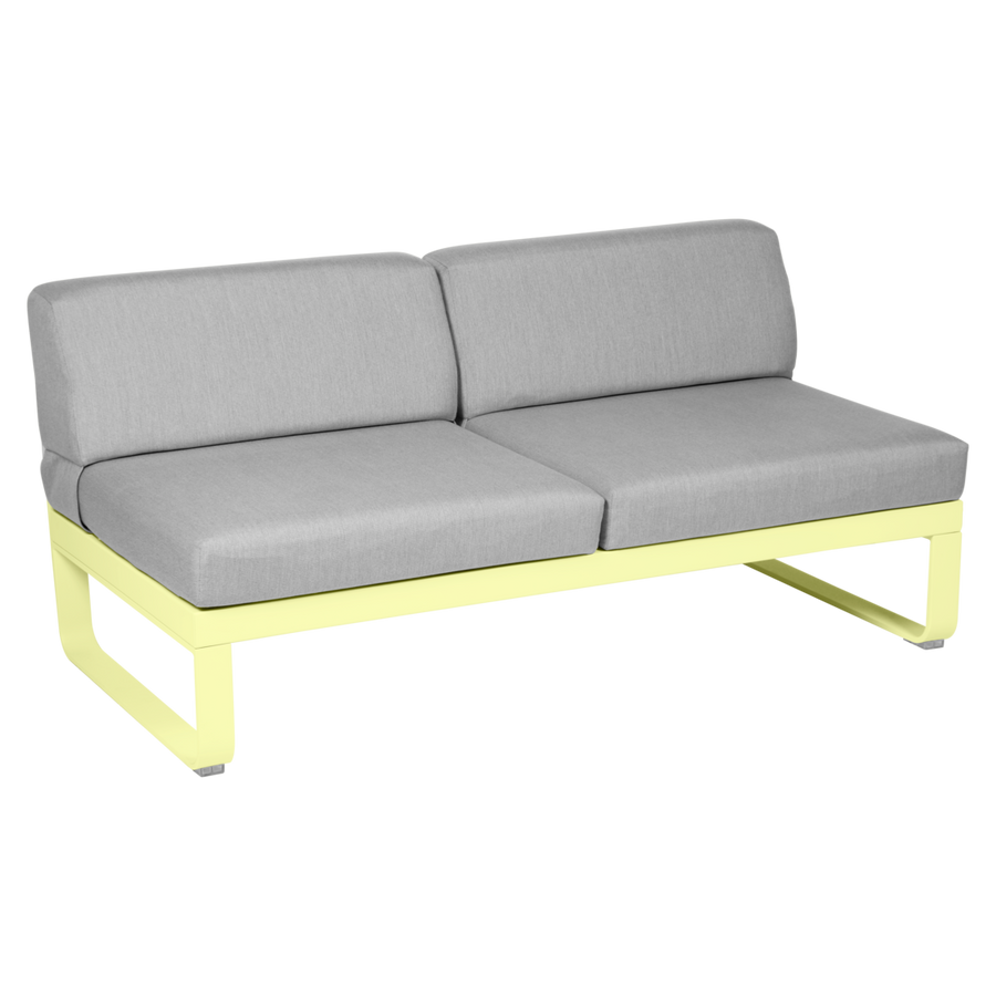 Fermob- Bellevie 2 Seater Central Module - Flannel Grey Cushions