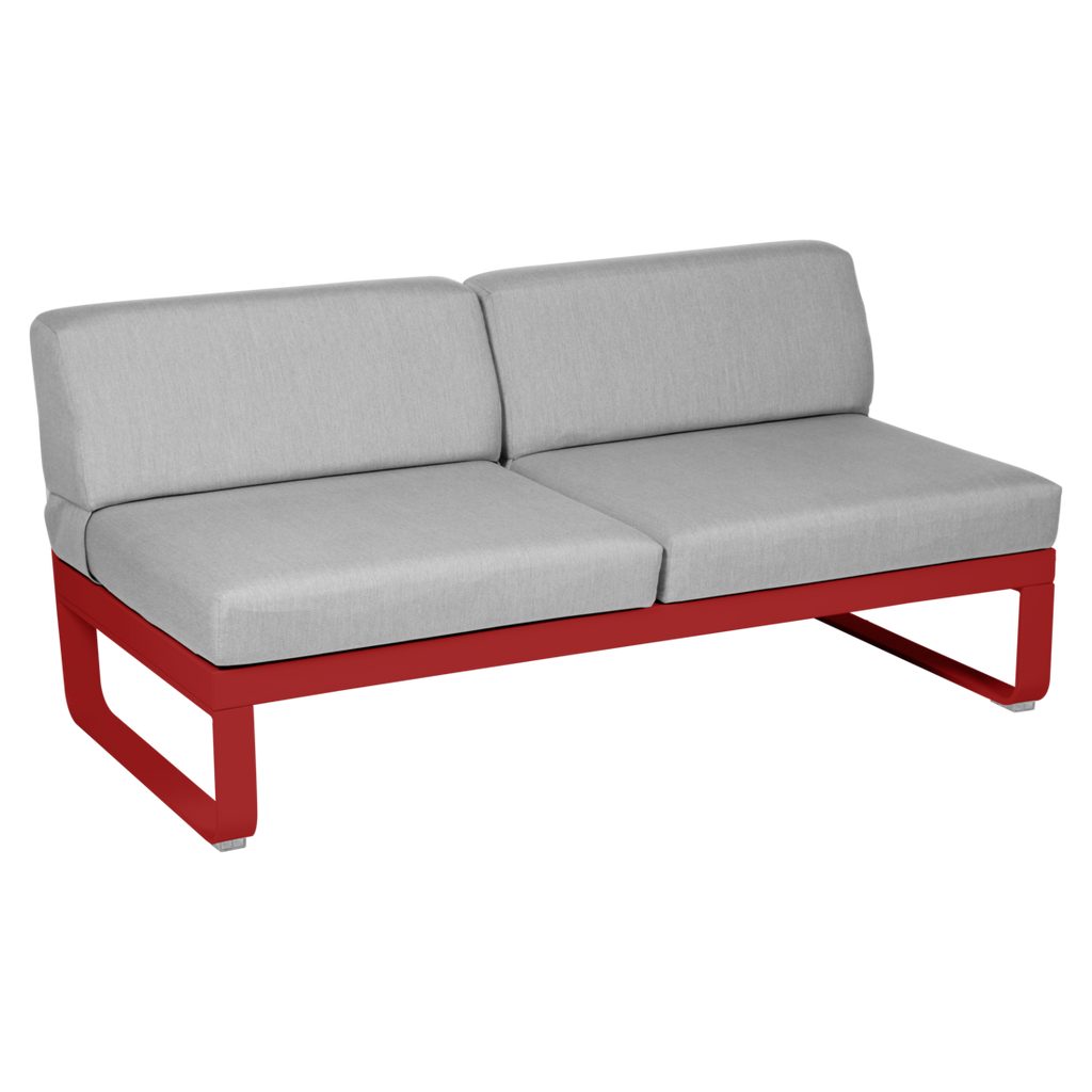 Fermob- Bellevie 2 Seater Central Module - Flannel Grey Cushions