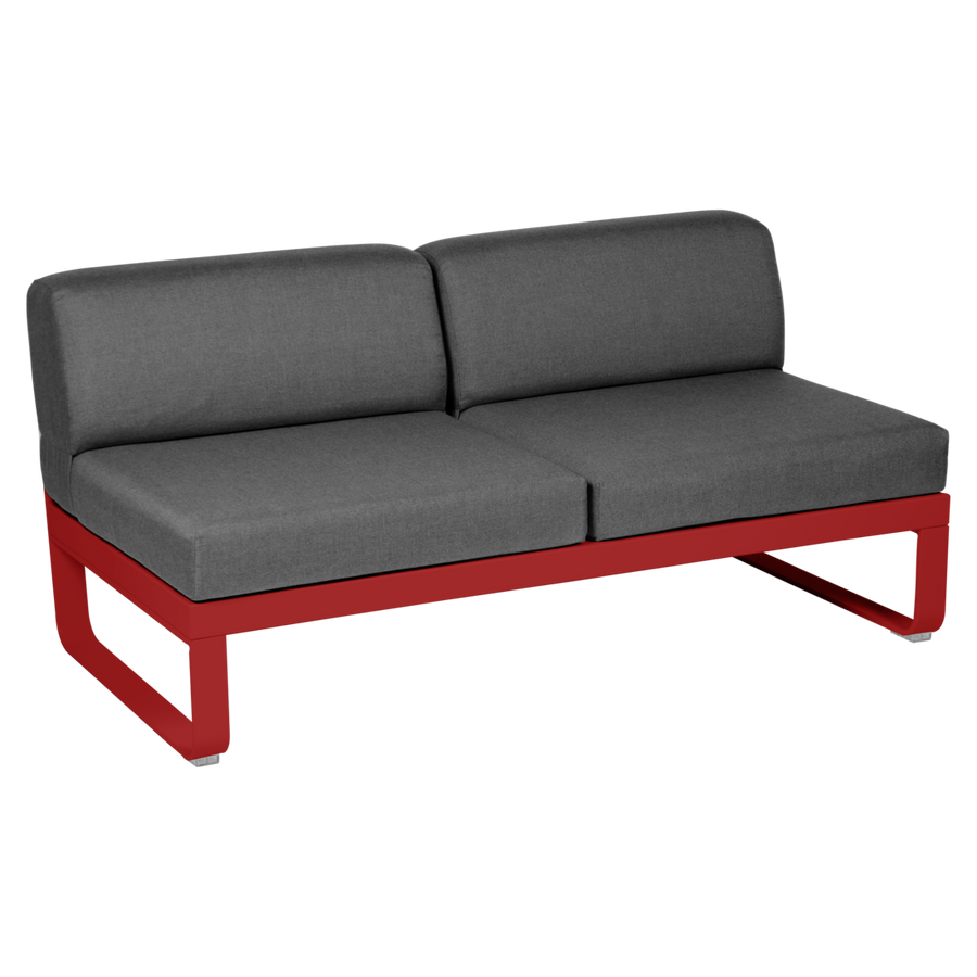 Fermob- Bellevie 2 Seater Central Module - Graphite Grey Cushions
