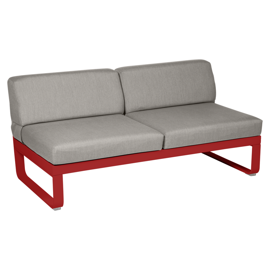 Fermob- Bellevie 2 Seater Central Module - Grey Taupe Cushions