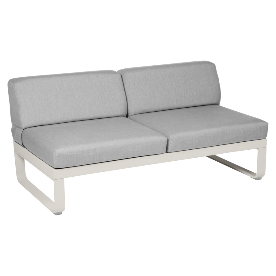Fermob- Bellevie 2 Seater Central Module - Flannel Grey Cushions