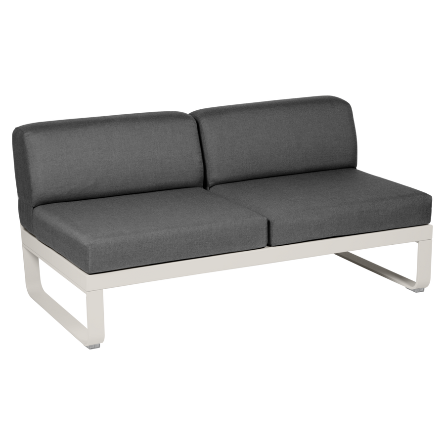 Fermob- Bellevie 2 Seater Central Module - Graphite Grey Cushions