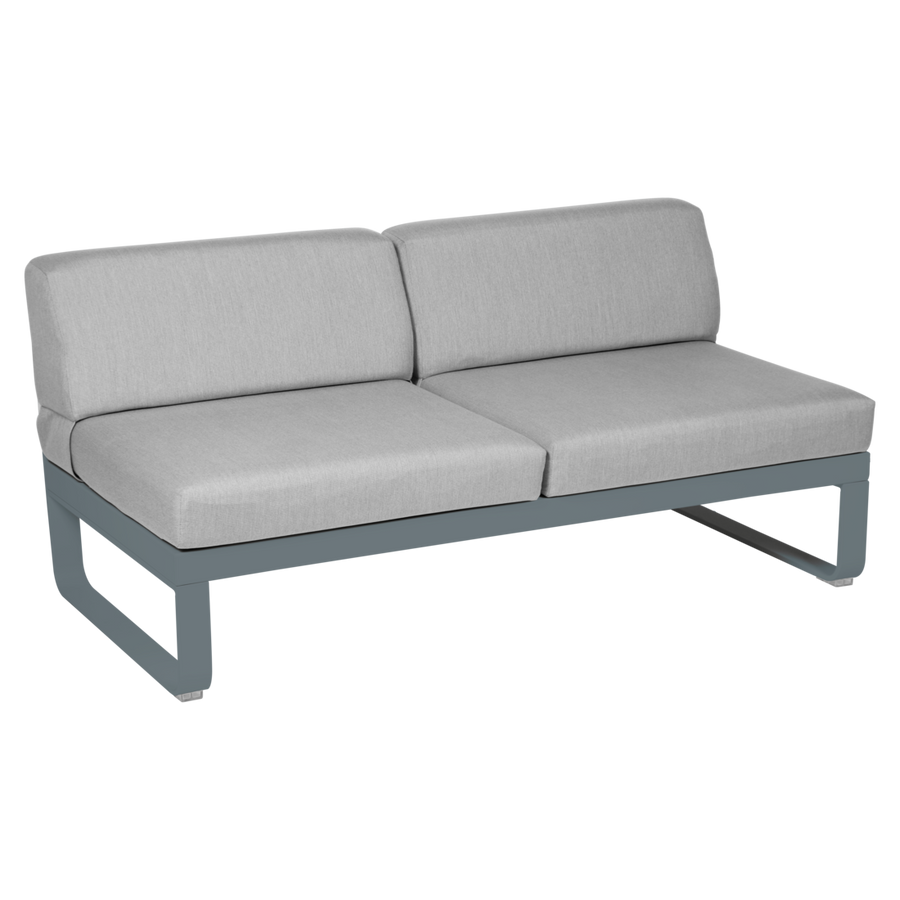 Fermob- Bellevie 2 Seater Central Module - Flannel Grey Cushions