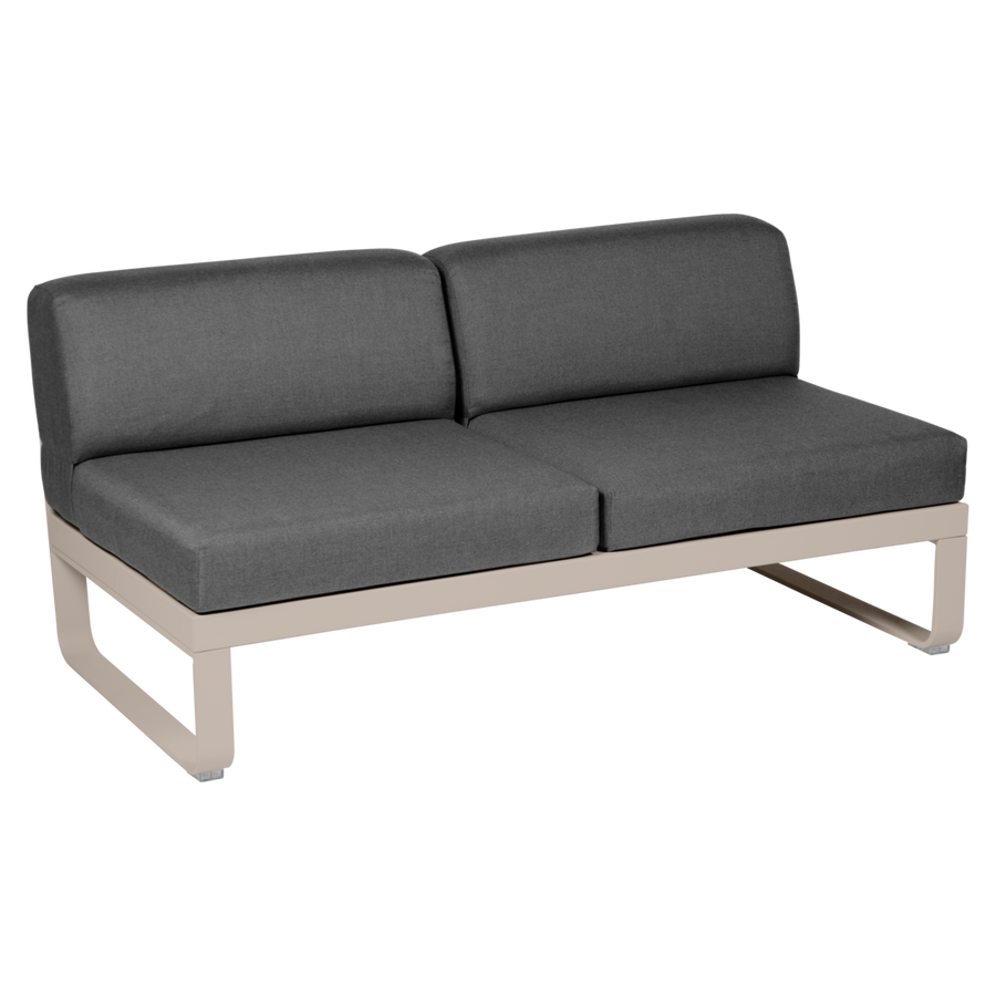 Fermob- Bellevie 2 Seater Central Module - Graphite Grey Cushions