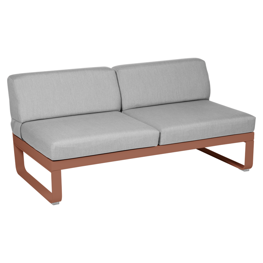 Fermob- Bellevie 2 Seater Central Module - Flannel Grey Cushions