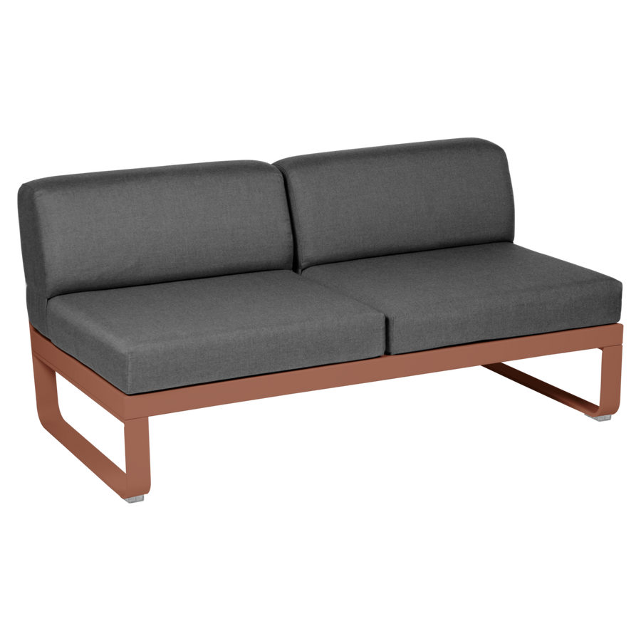 Fermob- Bellevie 2 Seater Central Module - Graphite Grey Cushions