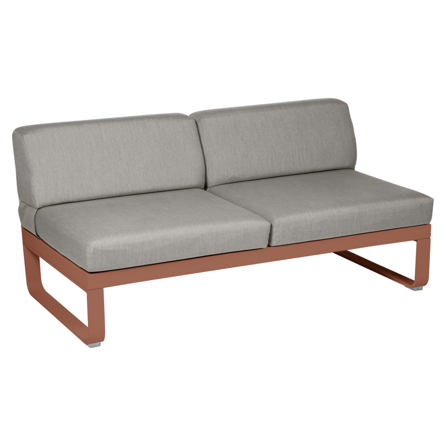 Fermob- Bellevie 2 Seater Central Module - Grey Taupe Cushions