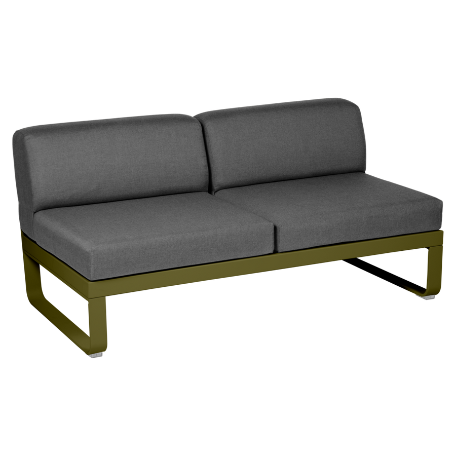 Fermob- Bellevie 2 Seater Central Module - Graphite Grey Cushions