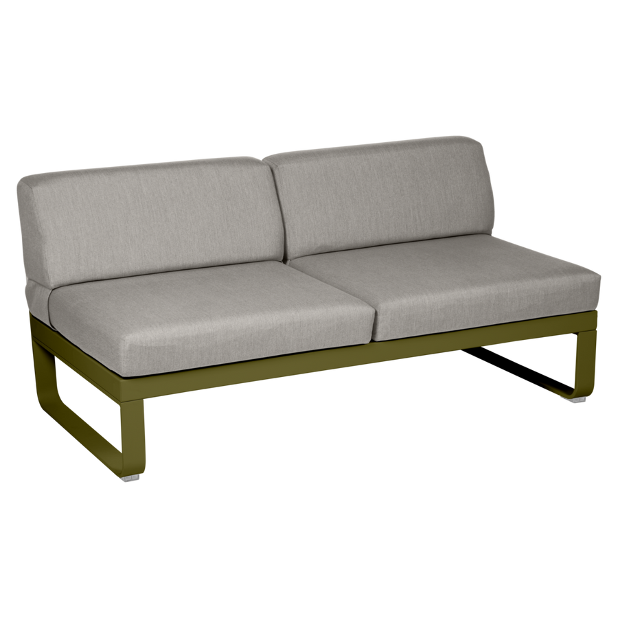Fermob- Bellevie 2 Seater Central Module - Grey Taupe Cushions