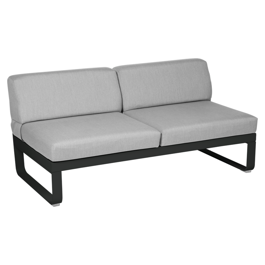 Fermob- Bellevie 2 Seater Central Module - Flannel Grey Cushions