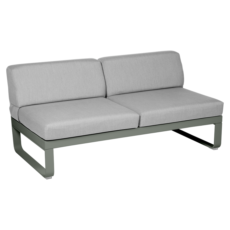 Fermob- Bellevie 2 Seater Central Module - Flannel Grey Cushions