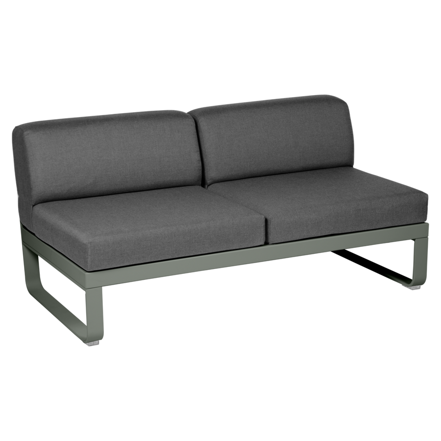 Fermob- Bellevie 2 Seater Central Module - Graphite Grey Cushions