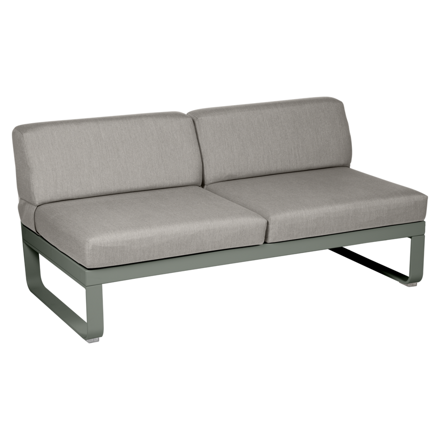 Fermob- Bellevie 2 Seater Central Module - Grey Taupe Cushions