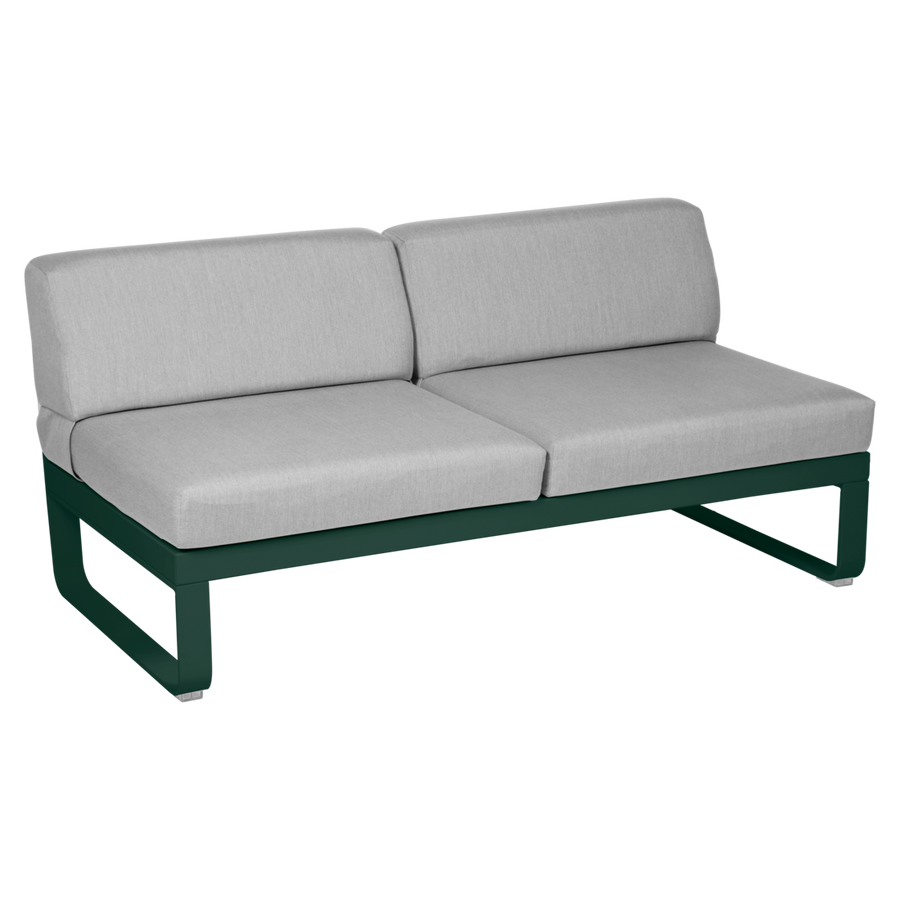 Fermob- Bellevie 2 Seater Central Module - Flannel Grey Cushions