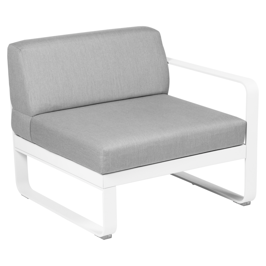 Fermob- Bellevie 1 Seater Right Module - Flannel Grey Cushions