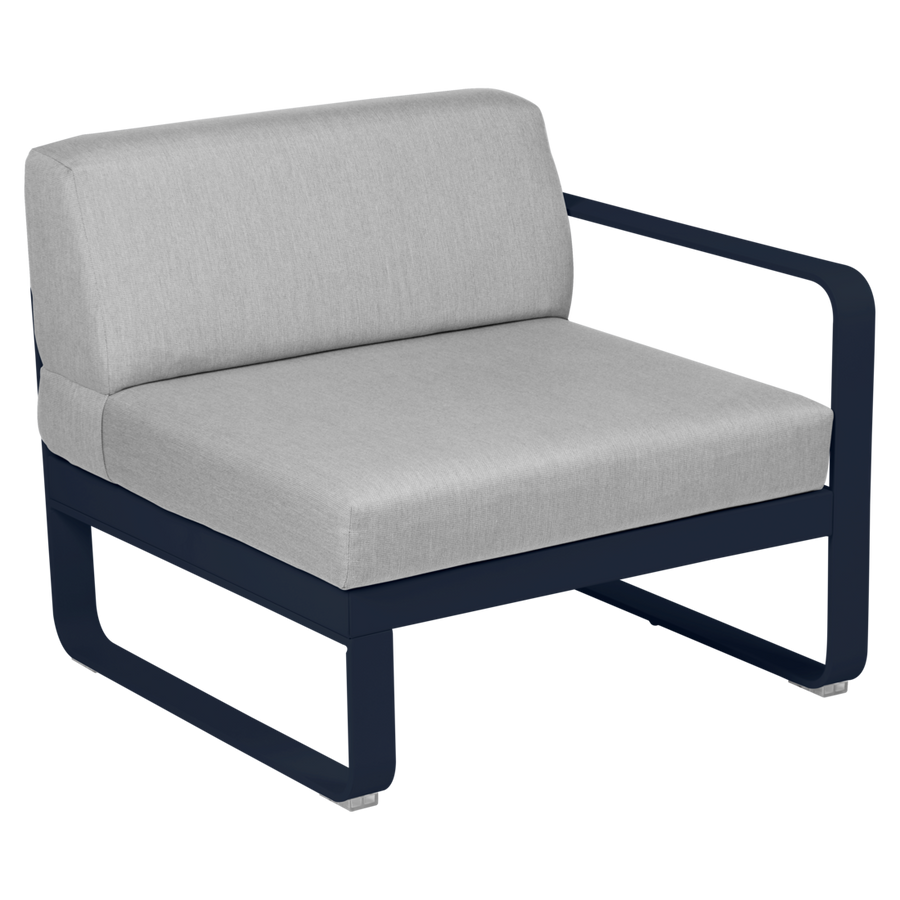 Fermob- Bellevie 1 Seater Right Module - Flannel Grey Cushions